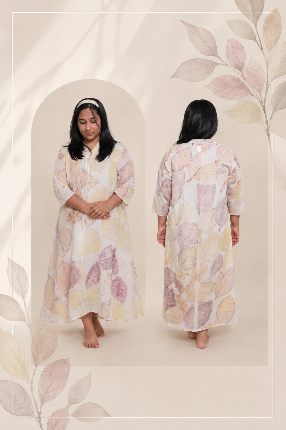 Shirt Dress · Pastel Leaf